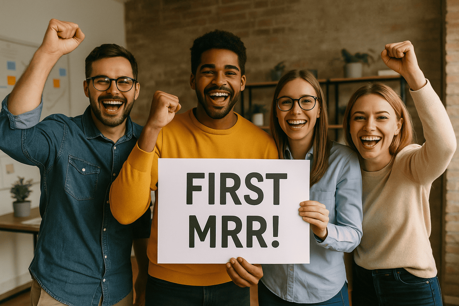 Celebrating Startup Success MRR in Startup